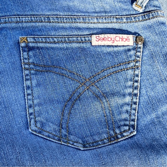 See by Chloe cropped capri denim pants size 28 - Picture 10 of 14